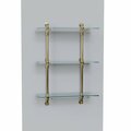 Designs Of Distinction Cantilever Bistro Shelf Kit - 3 Shelves - Polished Brass 01CANT1036PB1